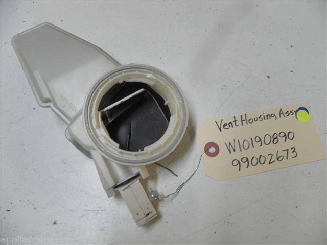 MAYTAG DISHWASHER W10190890 99002673 VENT HOUSING USED PART ASSEMBLY MAYTAG DISHWASHER W10190890 99002673 VENT HOUSING USED PART ASSEMBLY